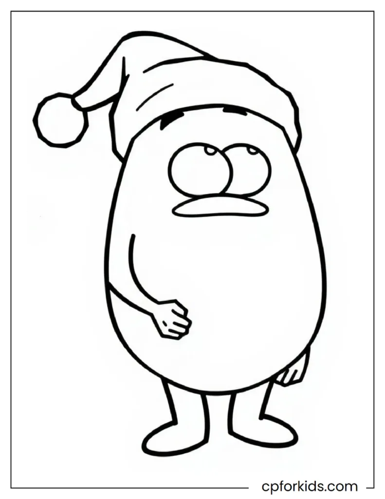 Among Us Coloring Pages 17 An Among Us group of characters, with a Christmas theme.