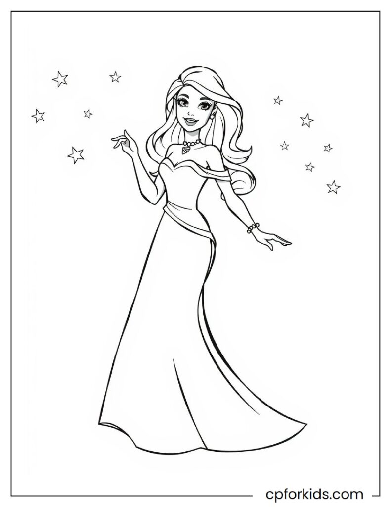 Barbie Dancing Among The Stars In Her Perfectly Designed Dress