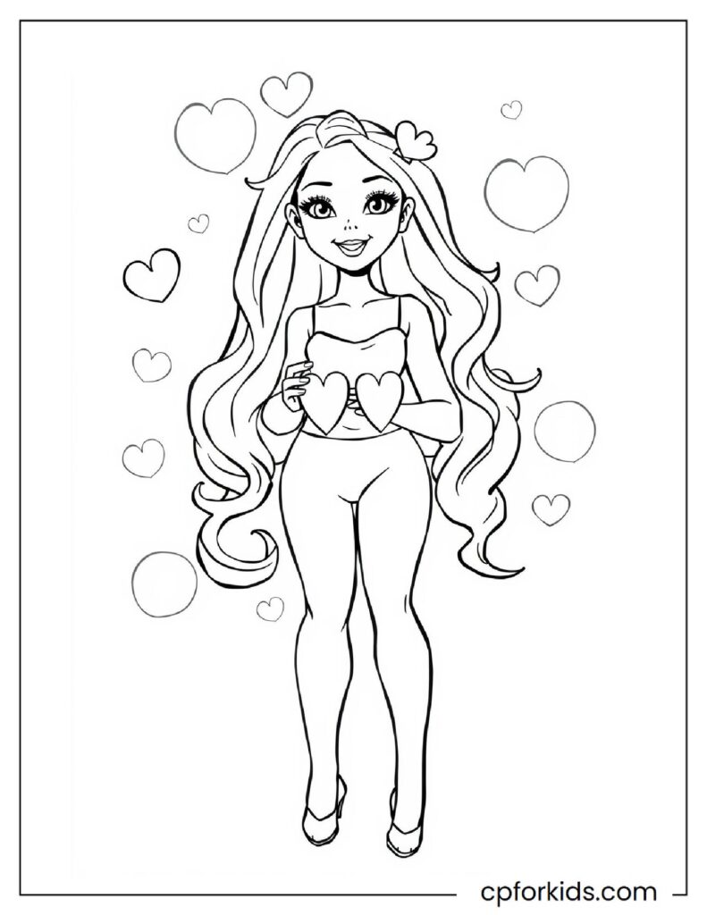 Barbie Who Feels Full Of Love With Her Tight Outfit And All Her Elegance