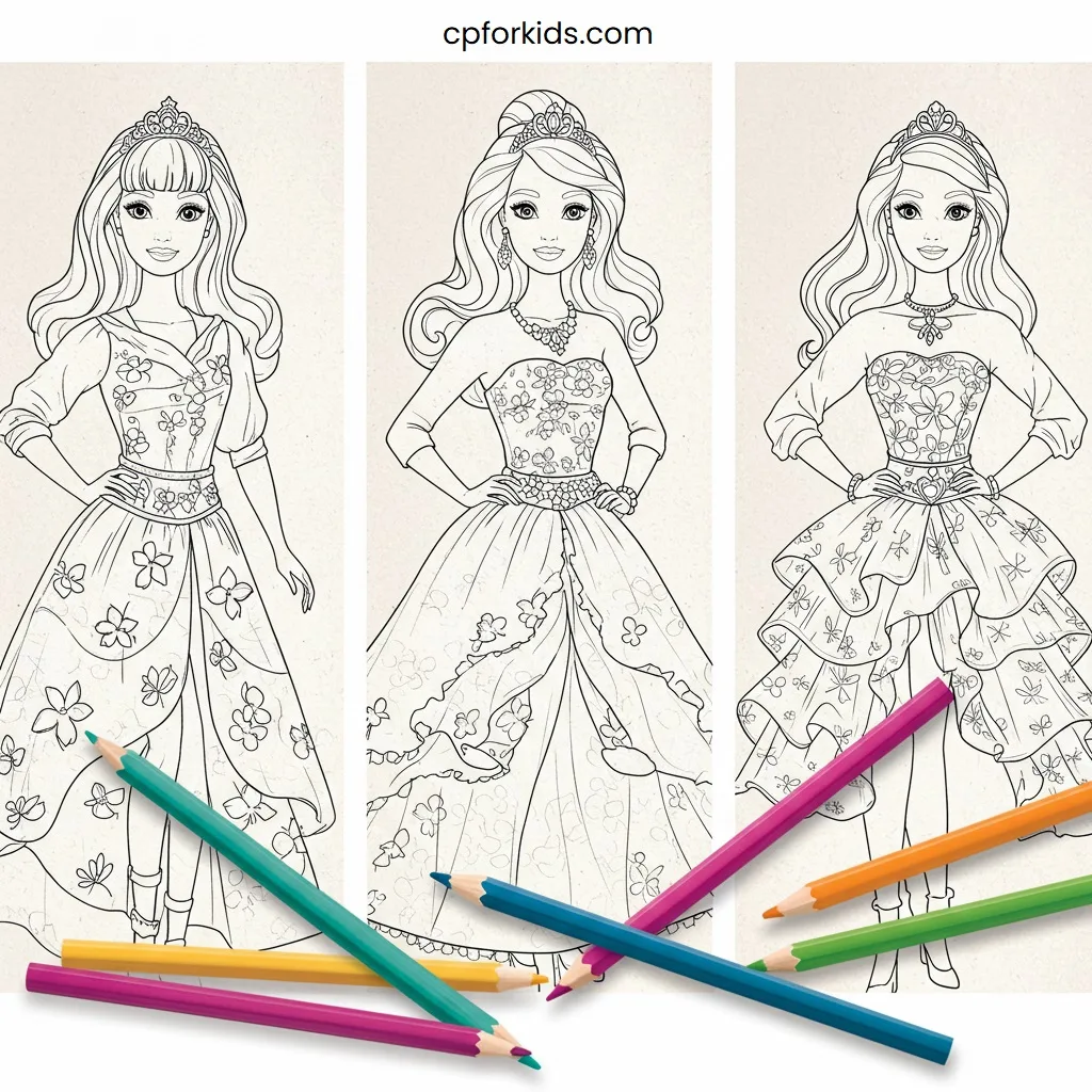 free printable barbie princess coloring pages featured text-image
