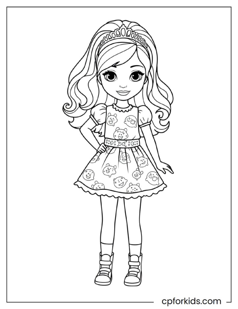 Printable Chelsea Barbie Coloring Pages