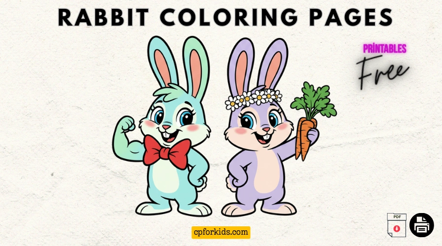 Rabbit Coloring Pages for Kids