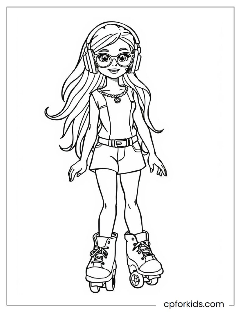 Retro Clothes And 80s Reminiscent Barbie Skates