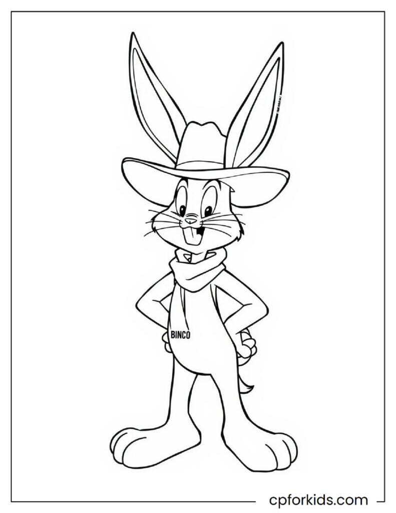 Wild West Hero Bugs Bunny Poses With His Hands On His Hips