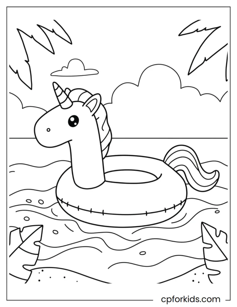 Beach Coloring Pages