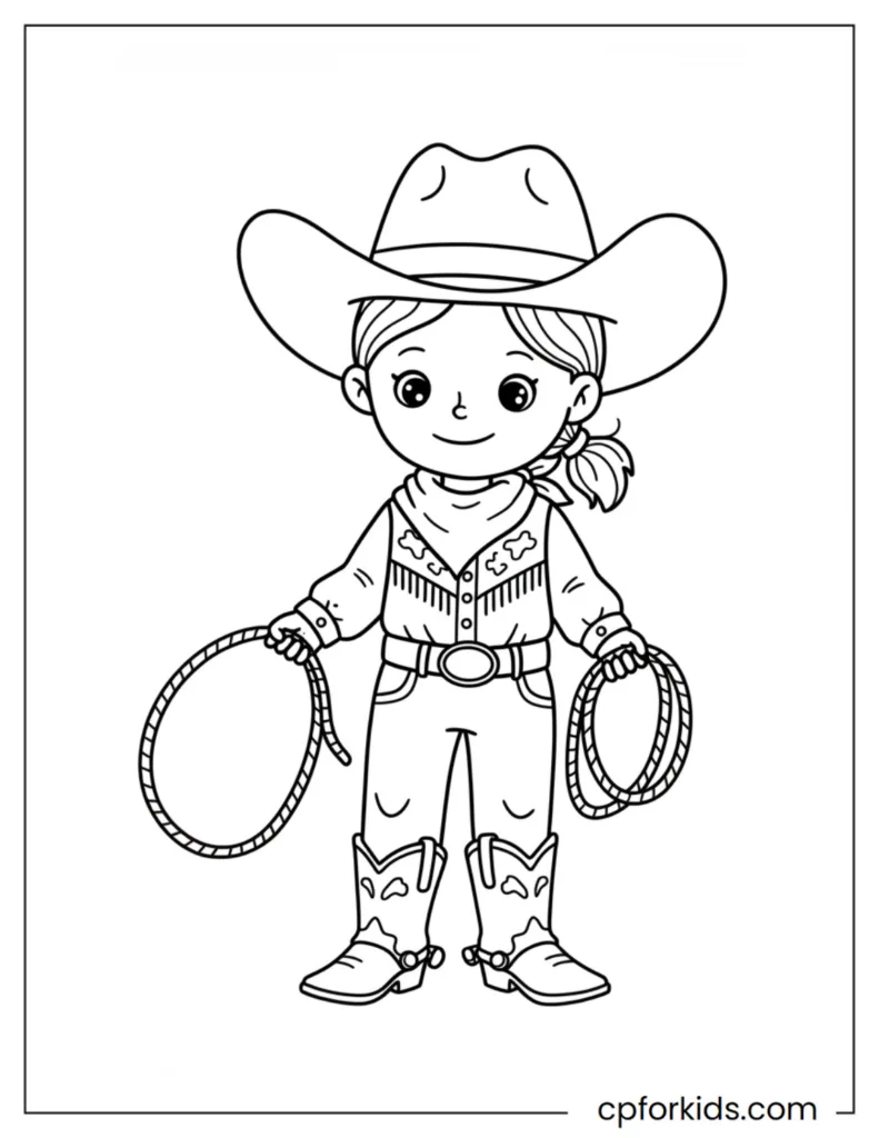 Cowgirl Coloring Pages