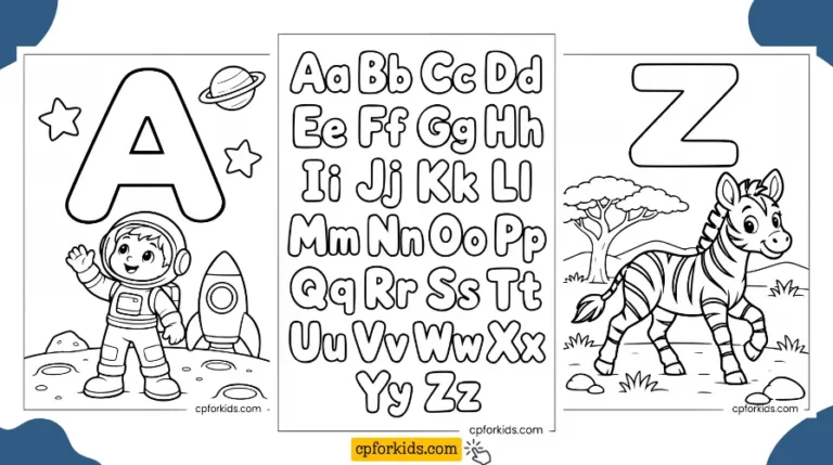 Printable Alphabet coloring pages featured image