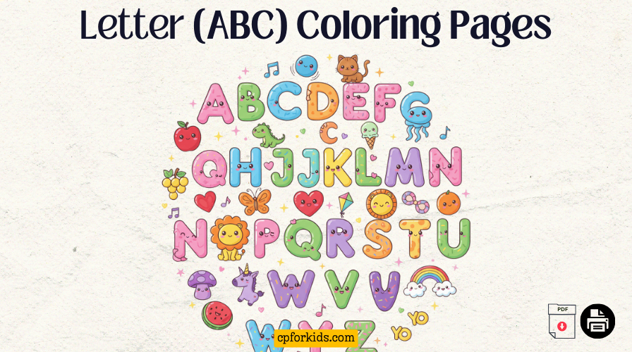Letter Coloring Pages for Kids: The Sweetest Way to Teach the Alphabet