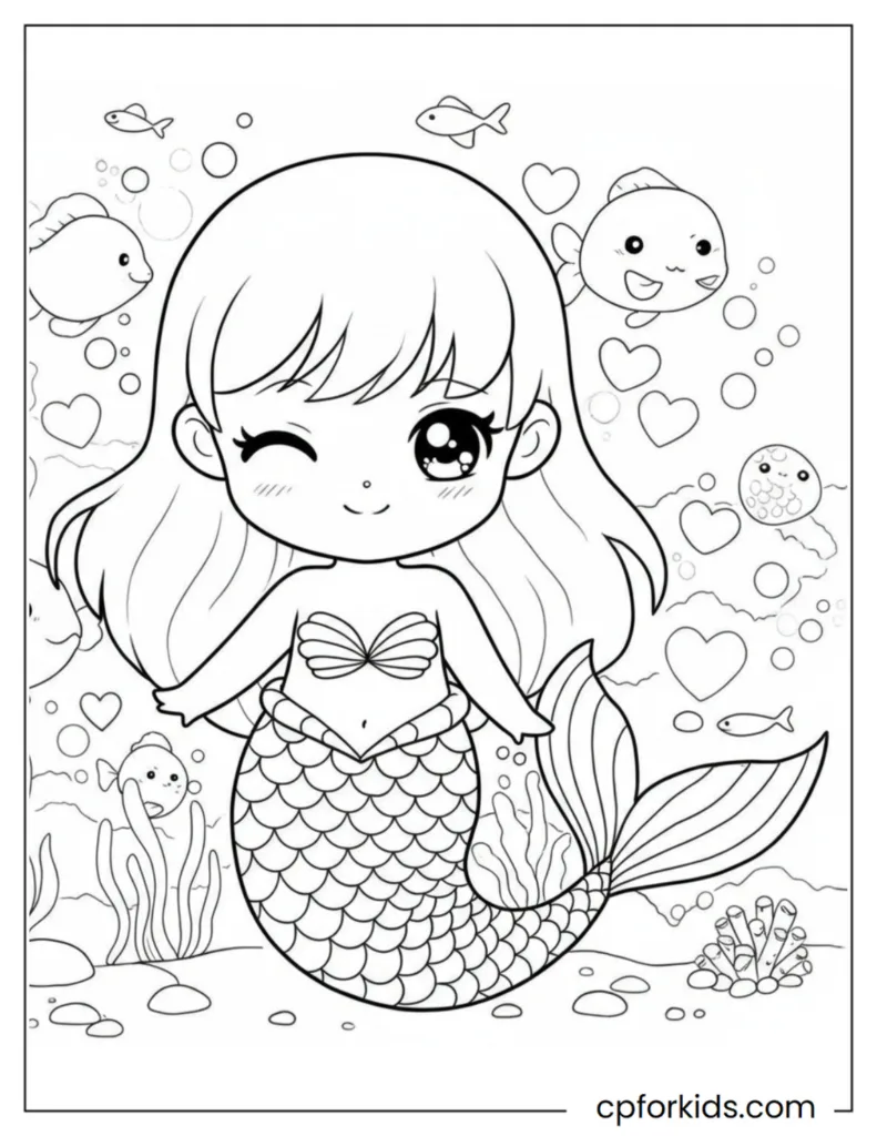 Collection of 30 mermaid coloring pages showcasing magical mermaids, underwater castles, sea creatures, seashells, and ocean adventure scenes