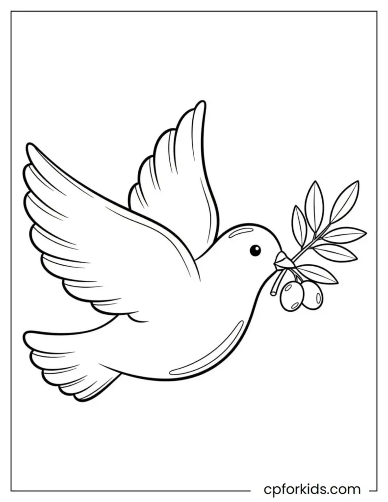 Bird Coloring Pages (Printable for Free) 7 Peace symbol dove coloring page