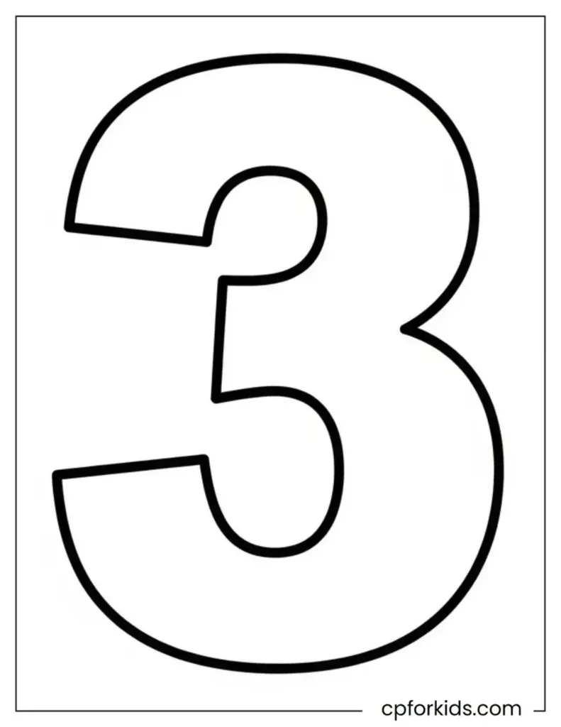 Painting activity sheet size 3 for toddlers with big painting areas.