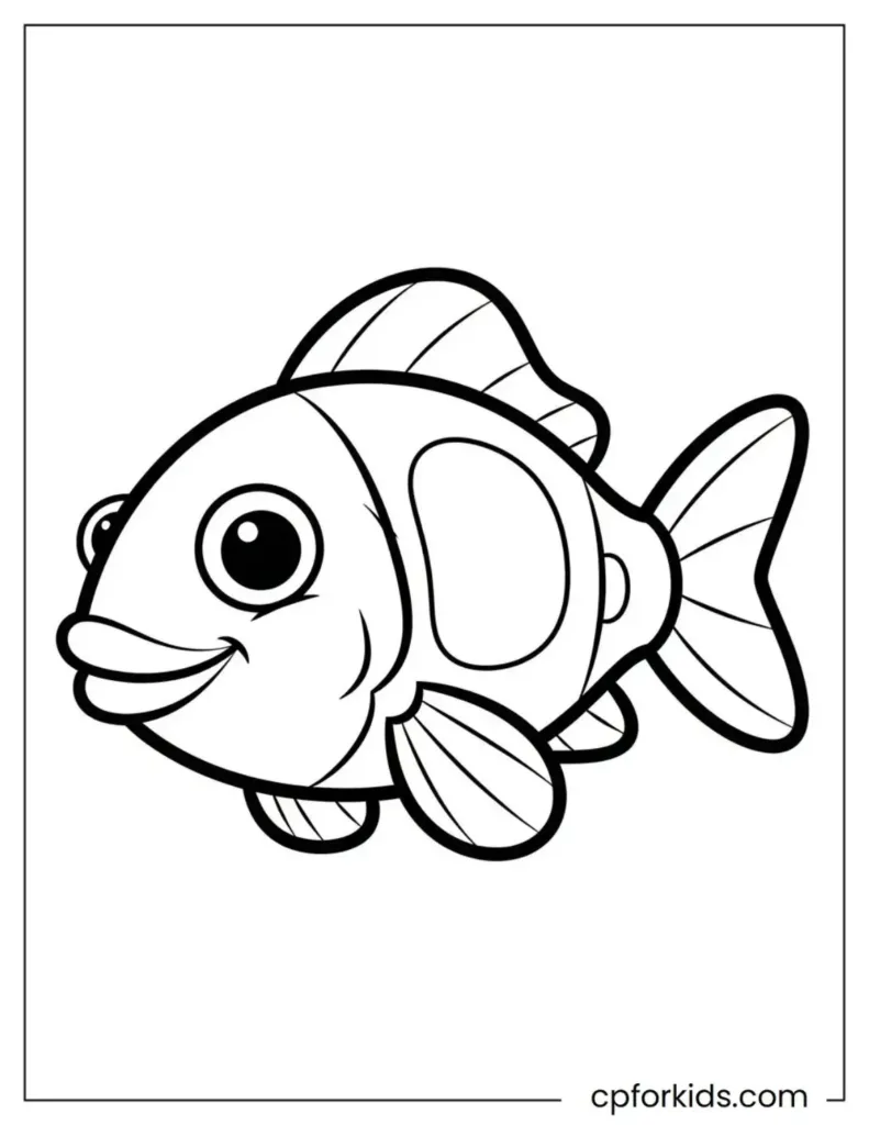 50+ Free Printable Fish Coloring Pages for Kids & Adults (PDF Download) 3 Free printable new generation cartoon style cute fish coloring page