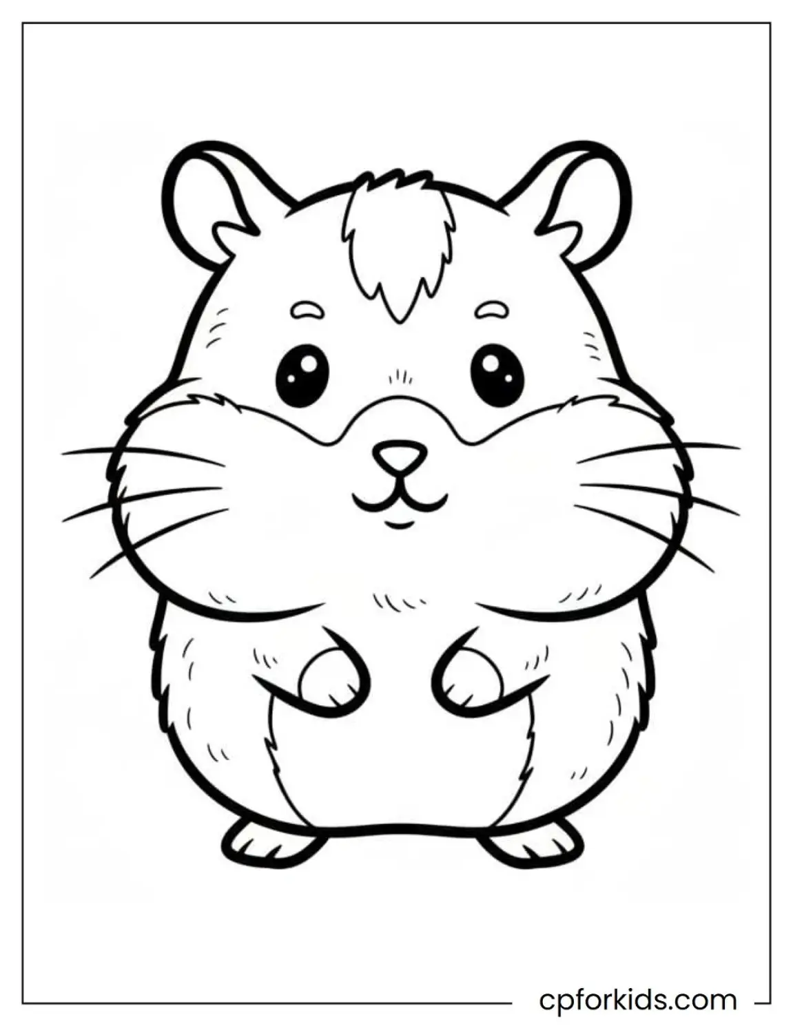 Dwarf hamster sitting with short legs and round body