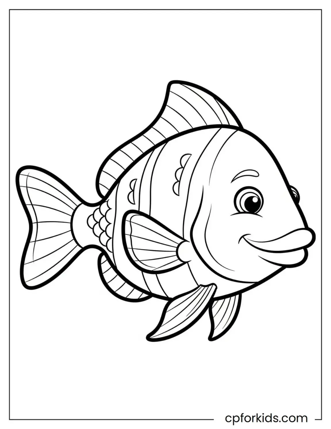 Ocean fish with visible scales and broad fins
