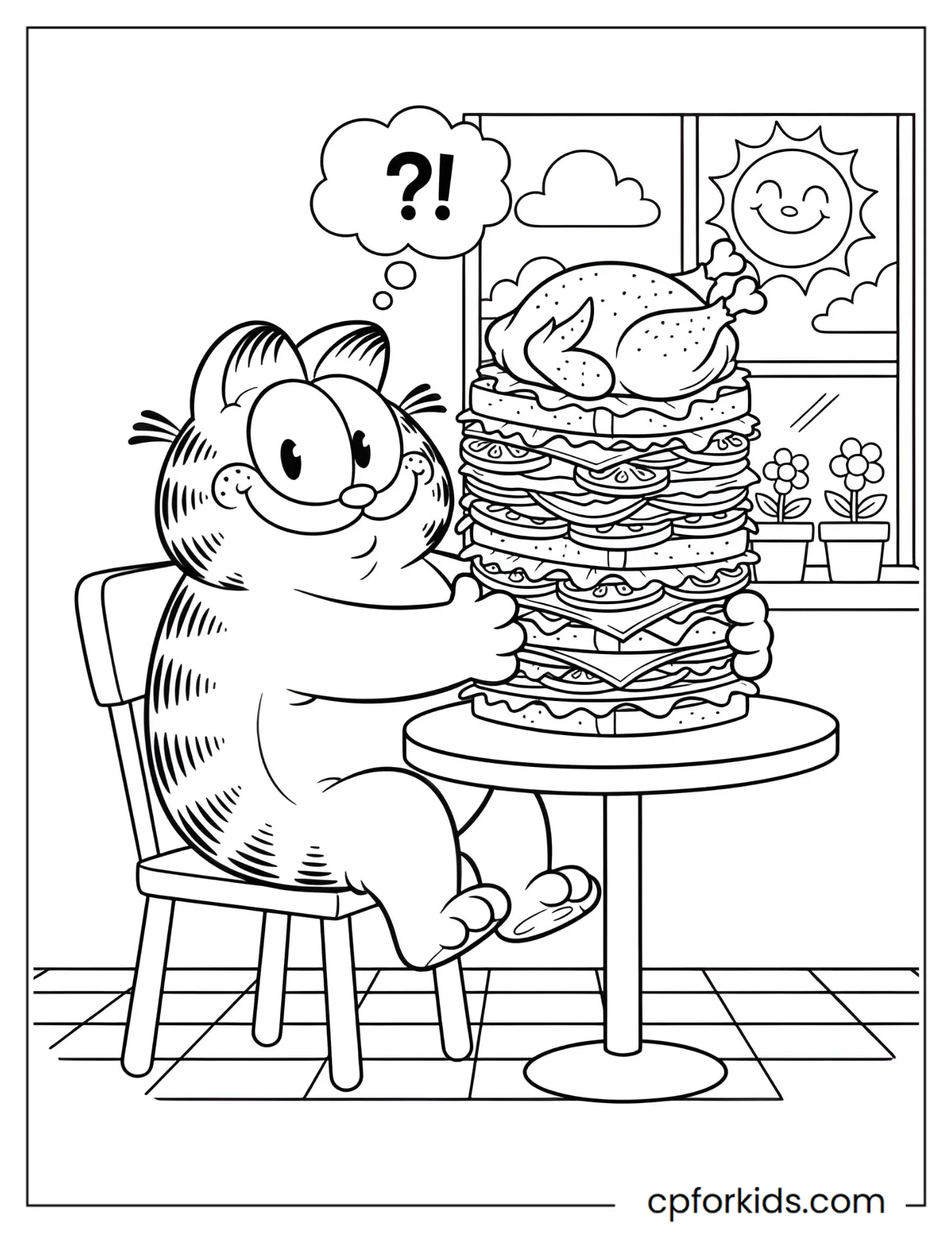 Cat Eating a Huge Sandwich