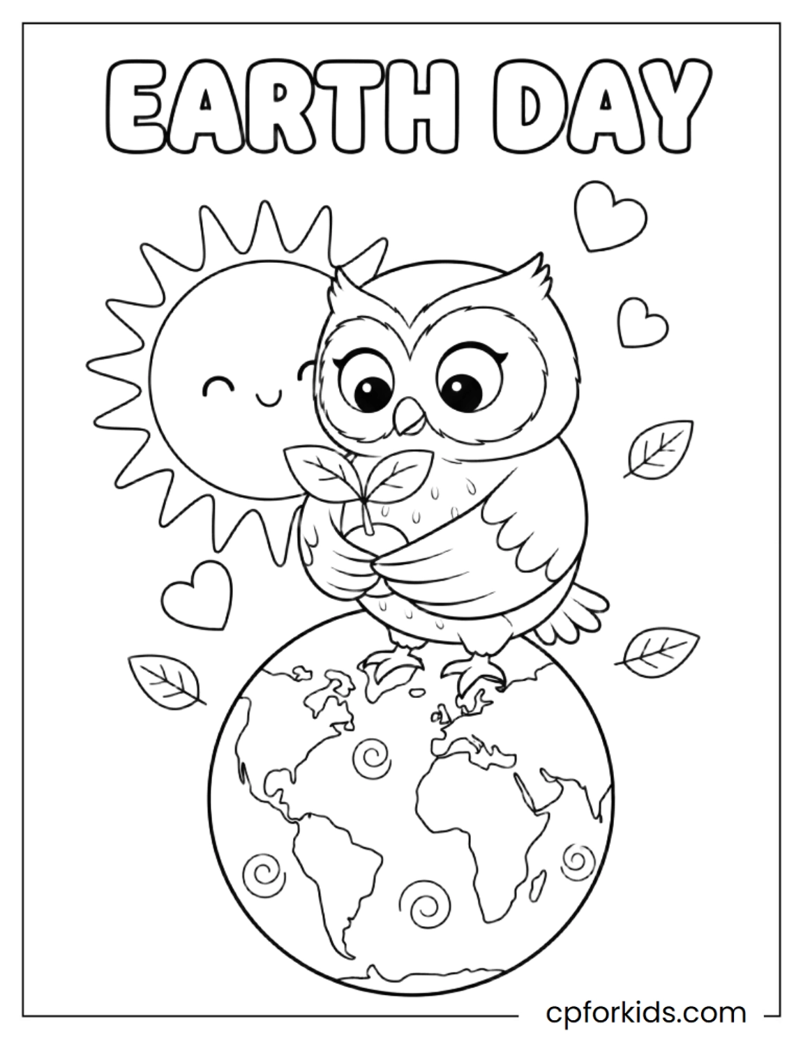 Owl holding a small seedling plant