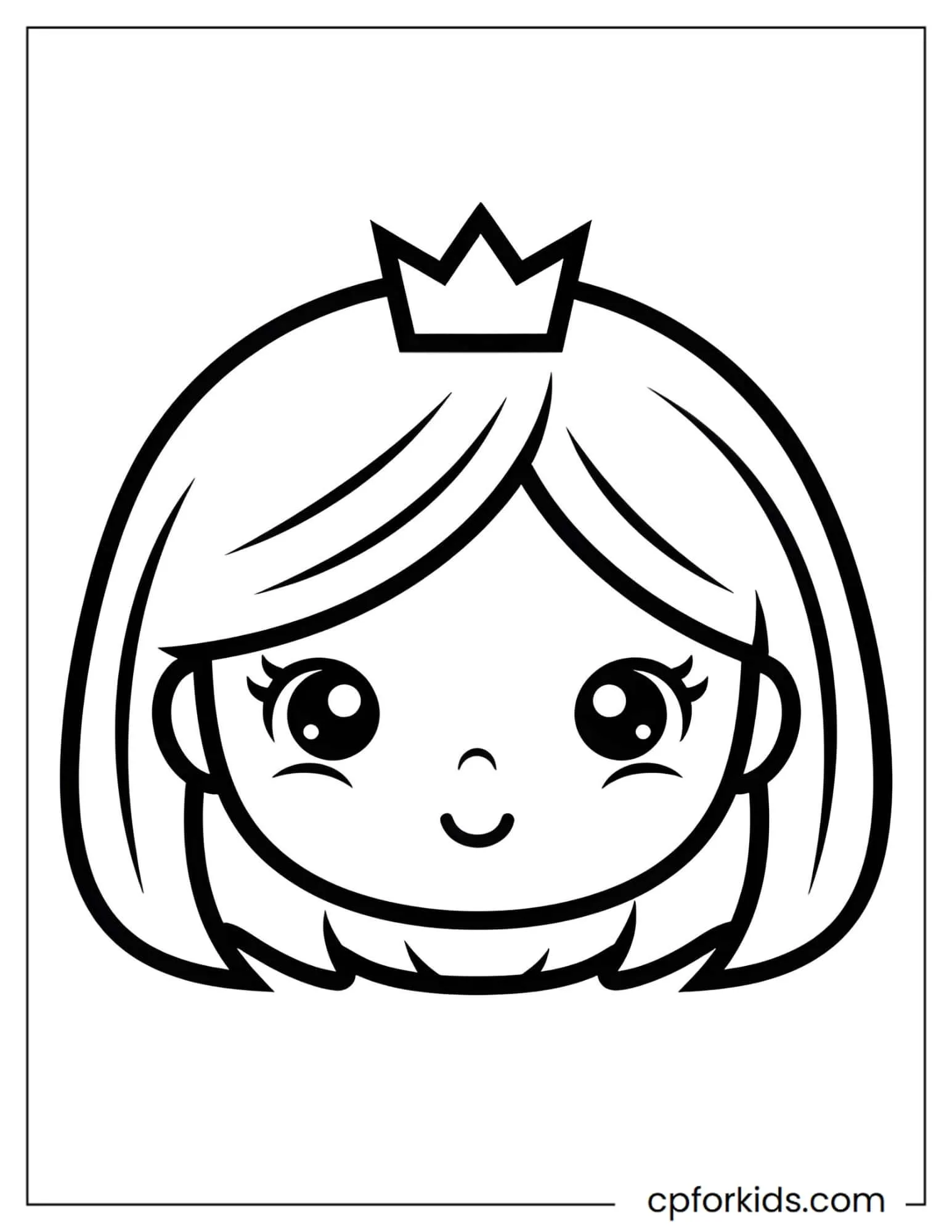 Simple Princess Face Portrait