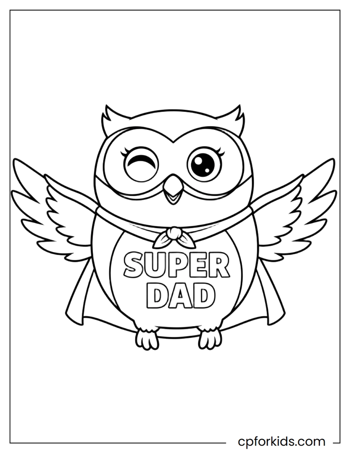 Owl wearing superhero cape and mask