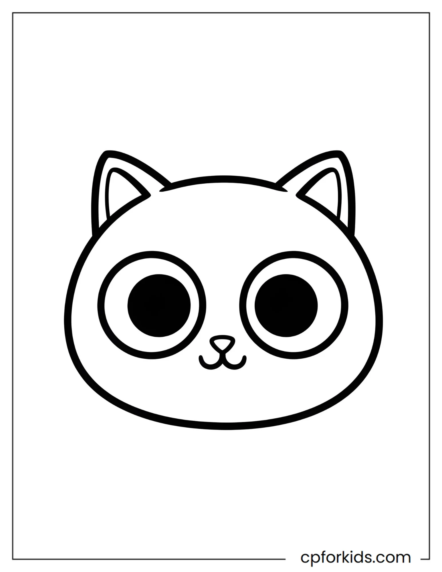 Goofy Cat with Big Eyes