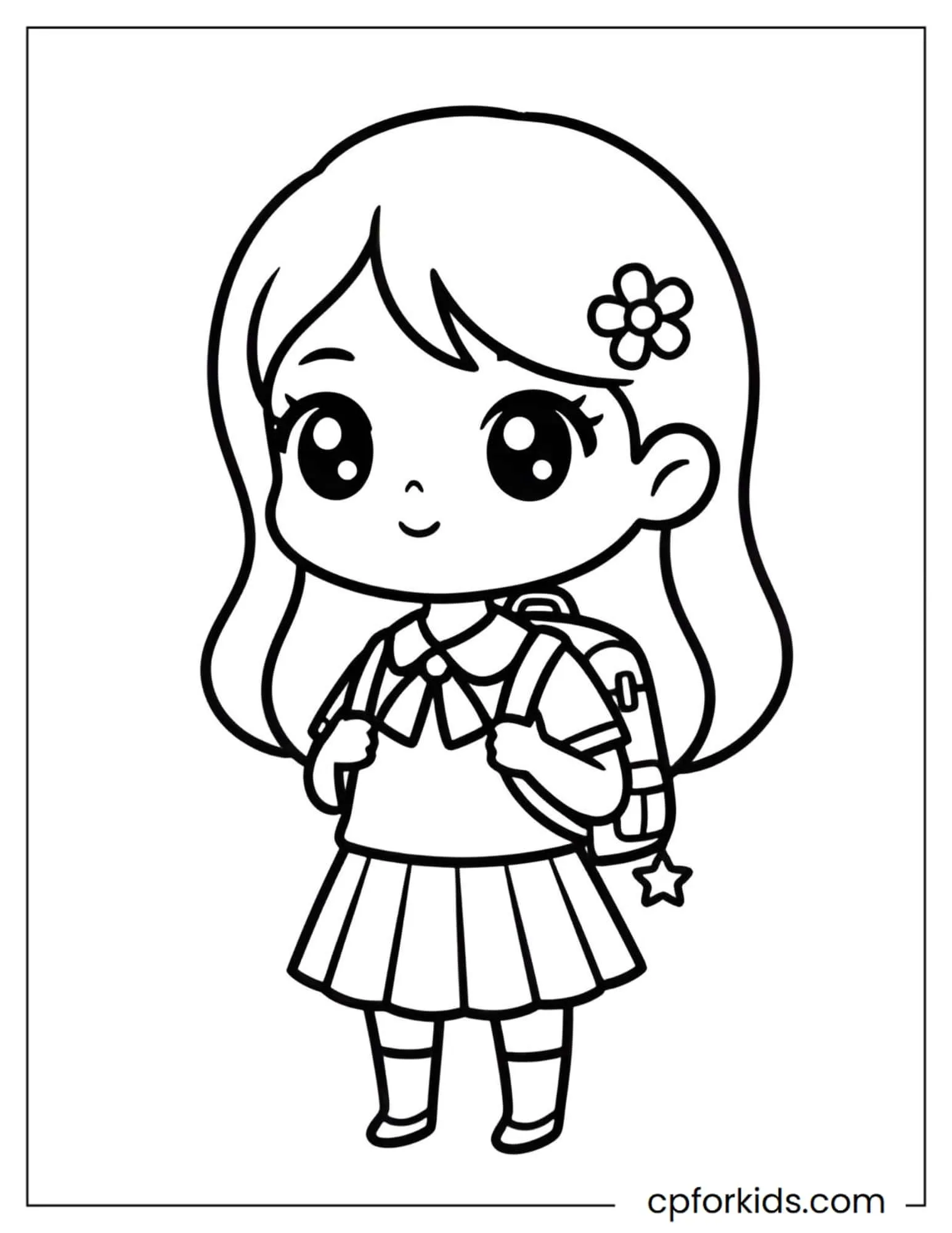 Kawaii Princess in School Uniform