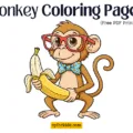 Printable Monkey Coloring Pages for Kids and Adults Feature Image