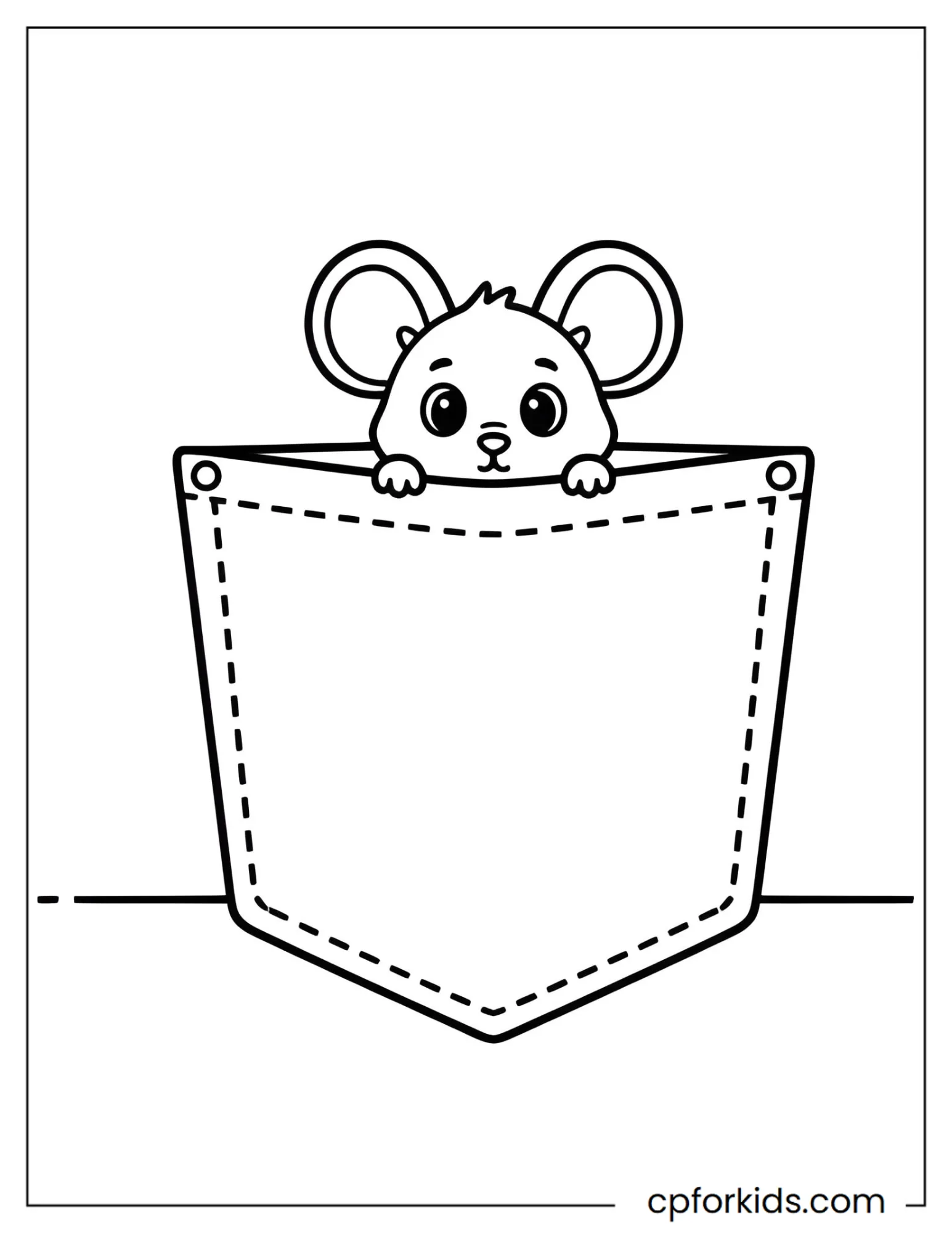 Mouse Peeking Out of a Pocket