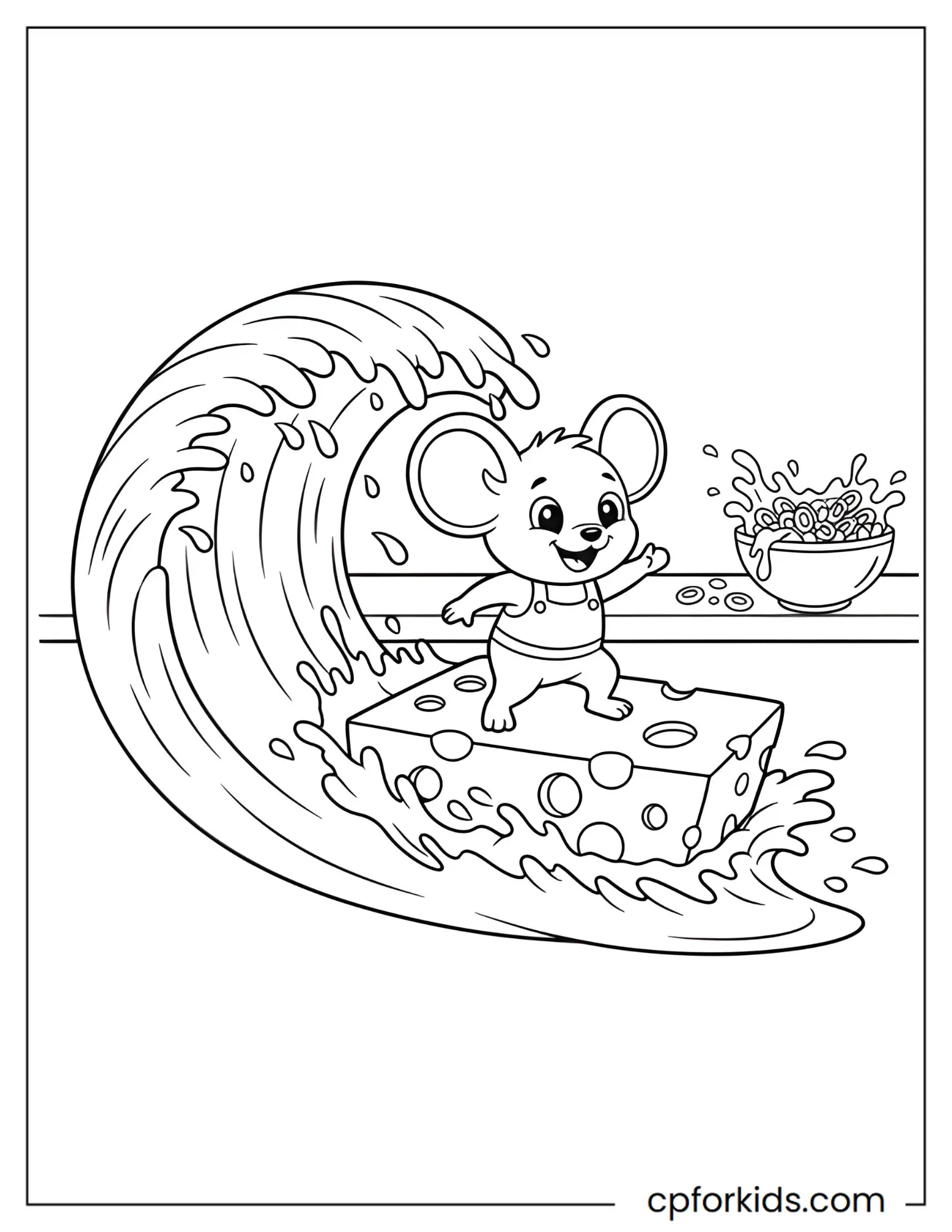 Mouse Surfing on a Cheese Wave