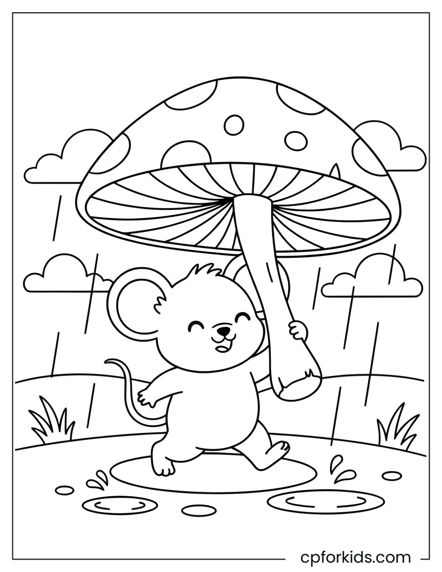 Mouse Walking in the Rain