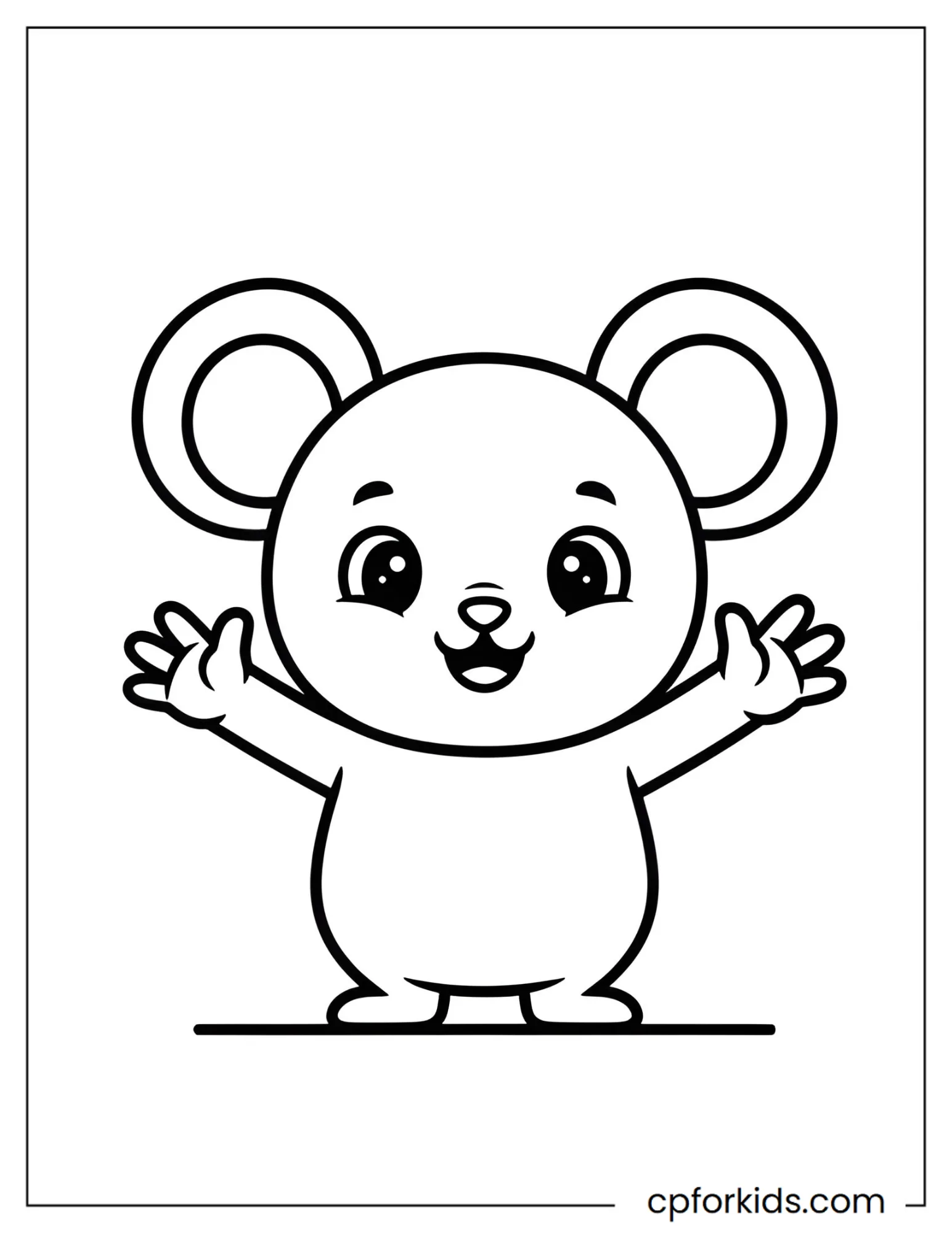 Friendly Mouse Waving Hello