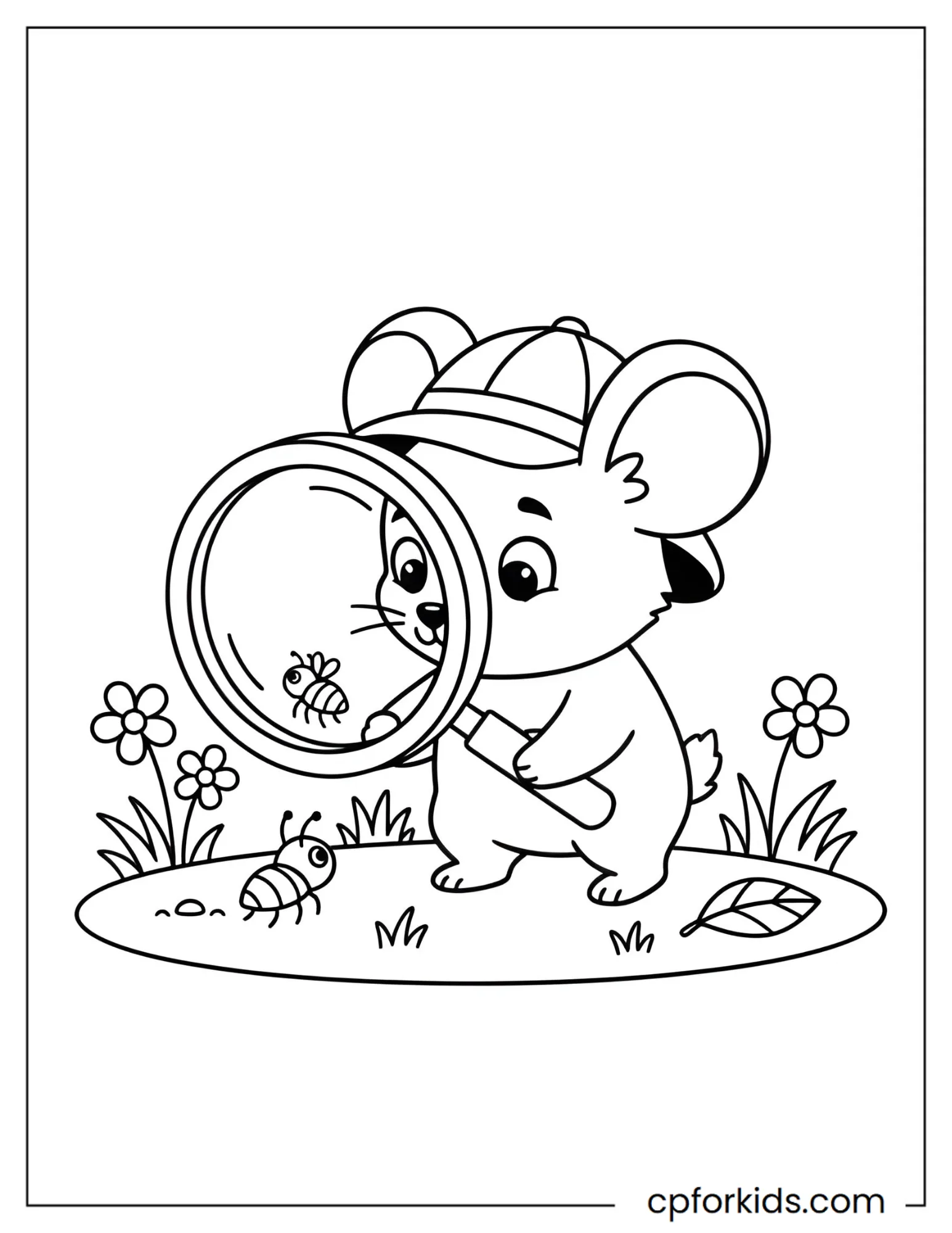 Mouse Inspecting a Bug