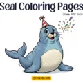 Seal coloring pages featuring cute pups and Arctic seals.