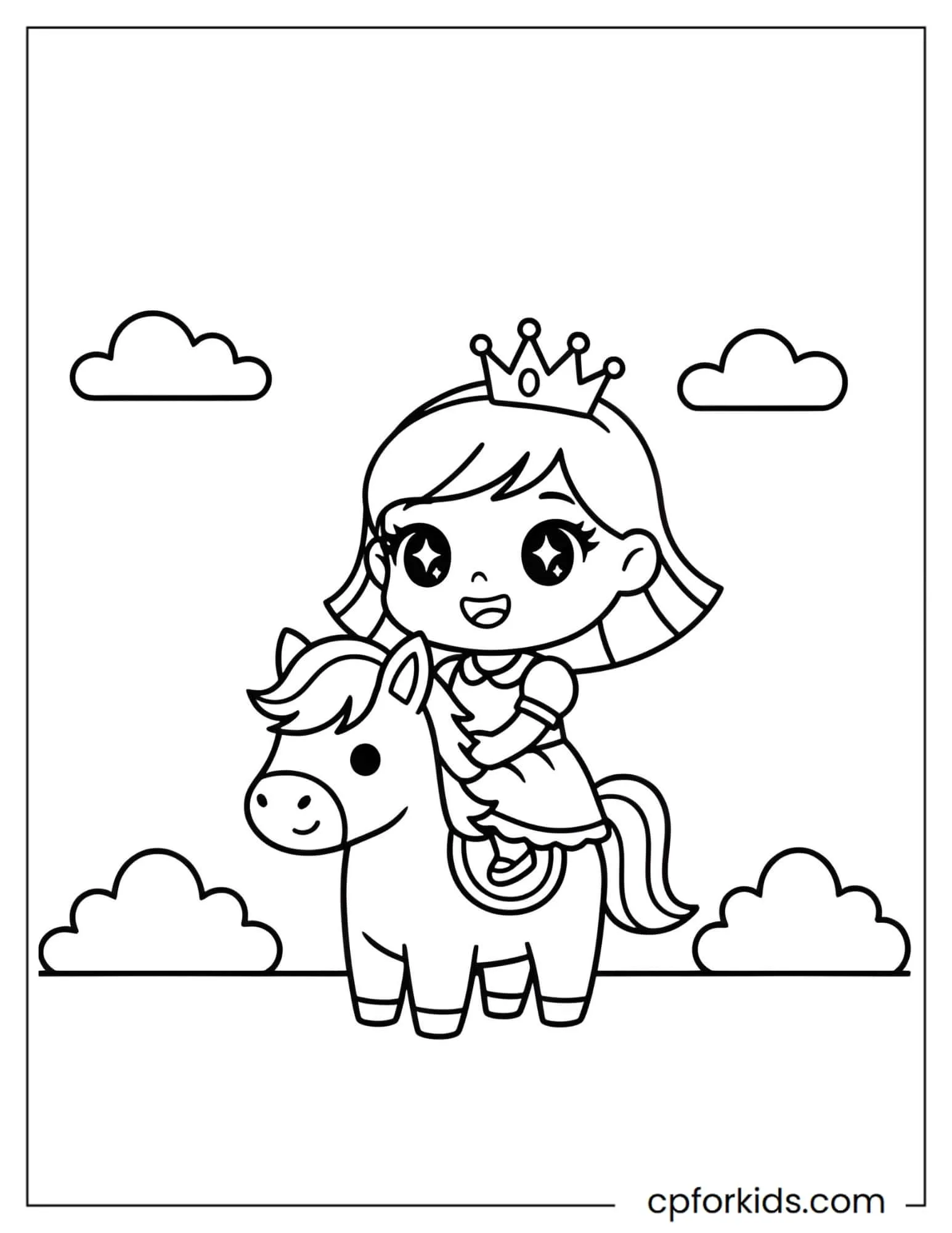 Princess Riding a Pony
