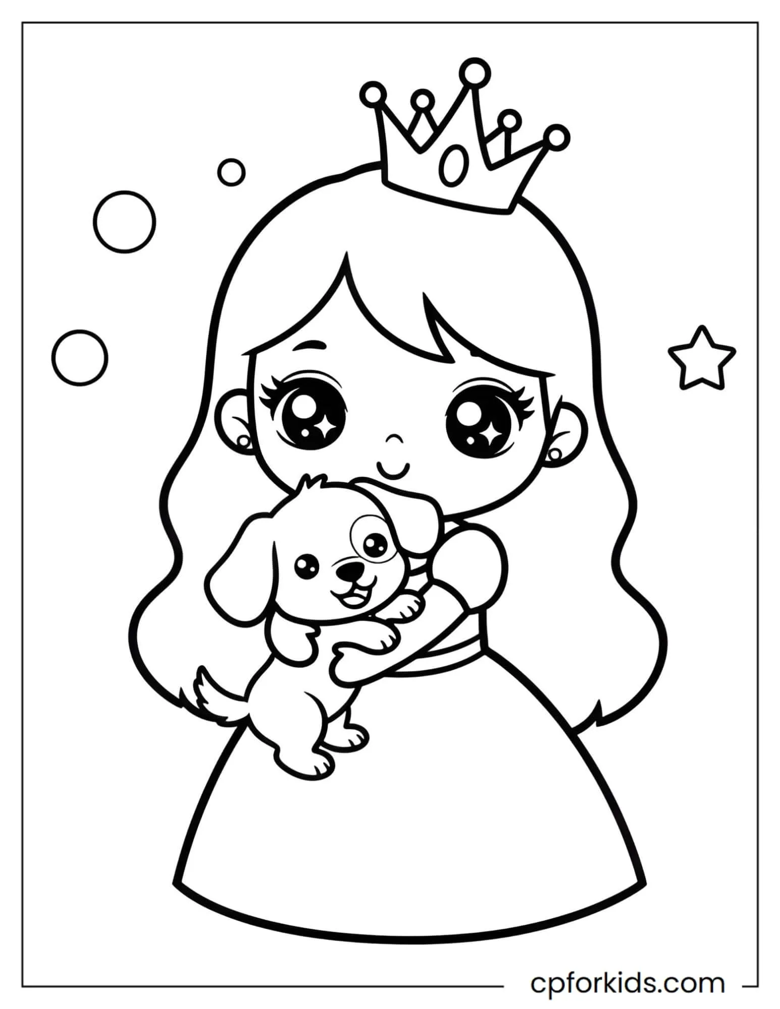 Princess with Her Pet Dog