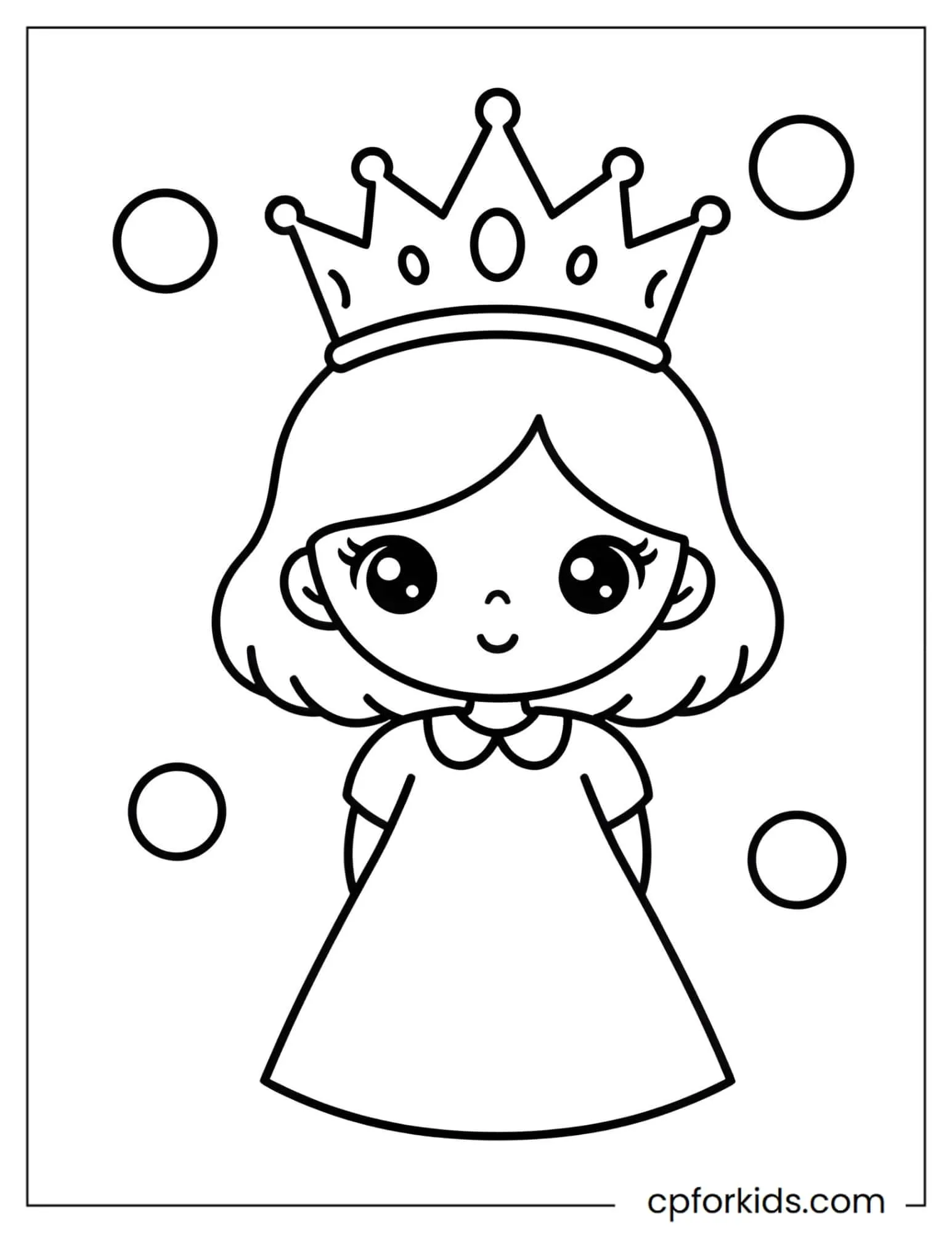 Princess Wearing a Big Tiara