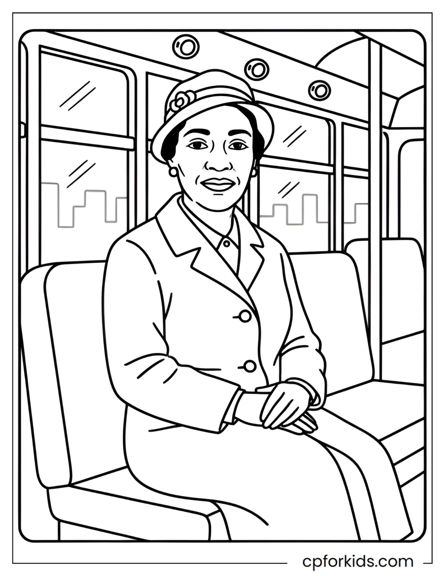 Portrait of Rosa Parks for Black History Month