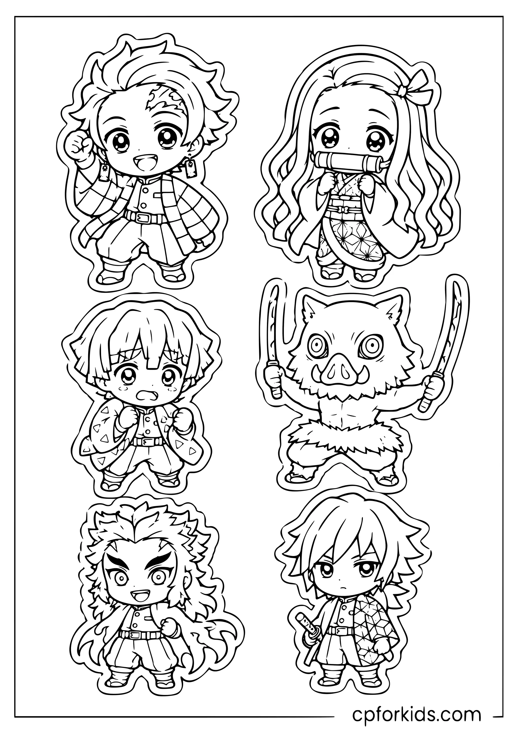 Chibi Demon Slayer Sticker Sheet