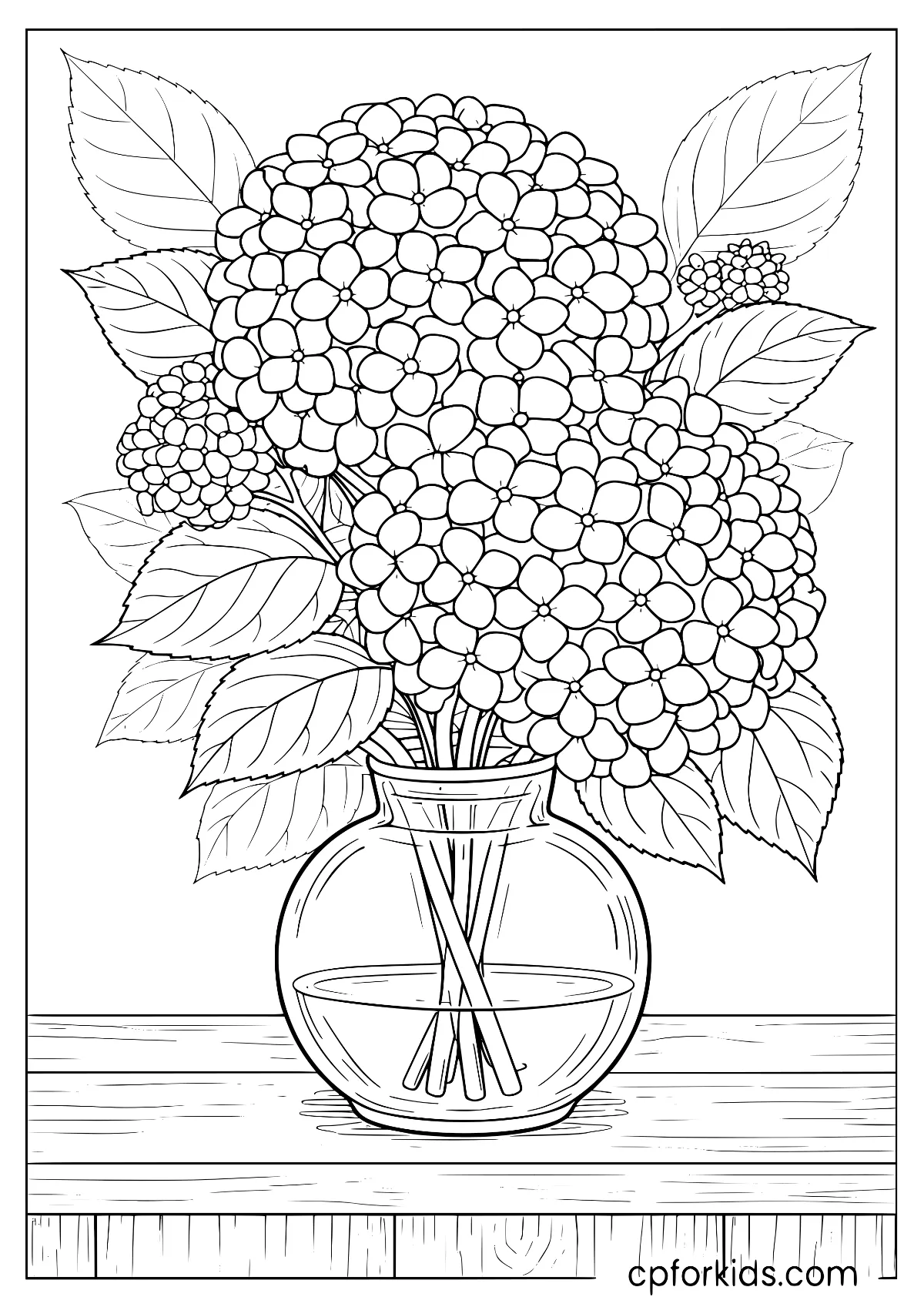 Rounded flower clusters in a glass bowl
