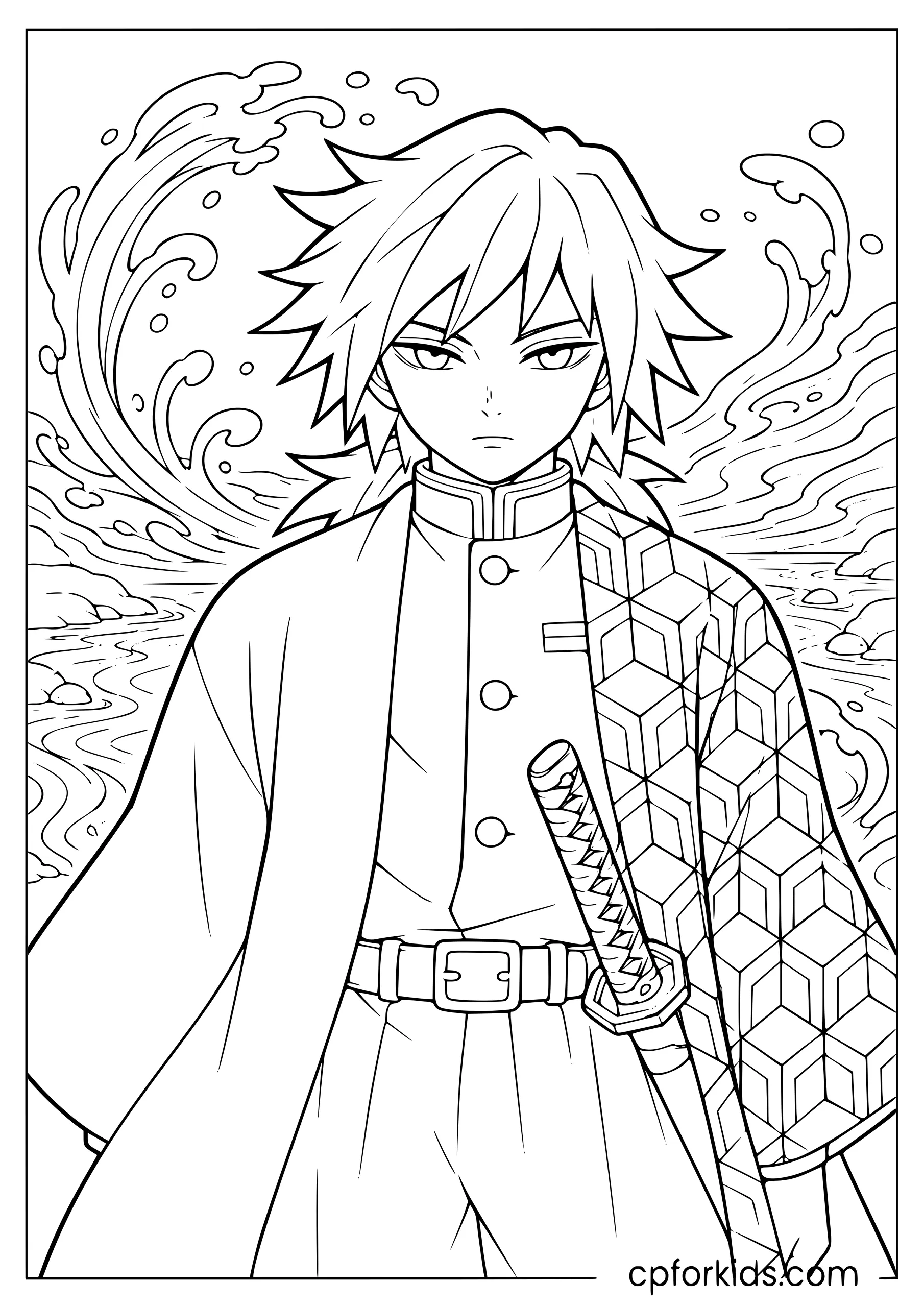 Giyu — Water Hashira Portrait