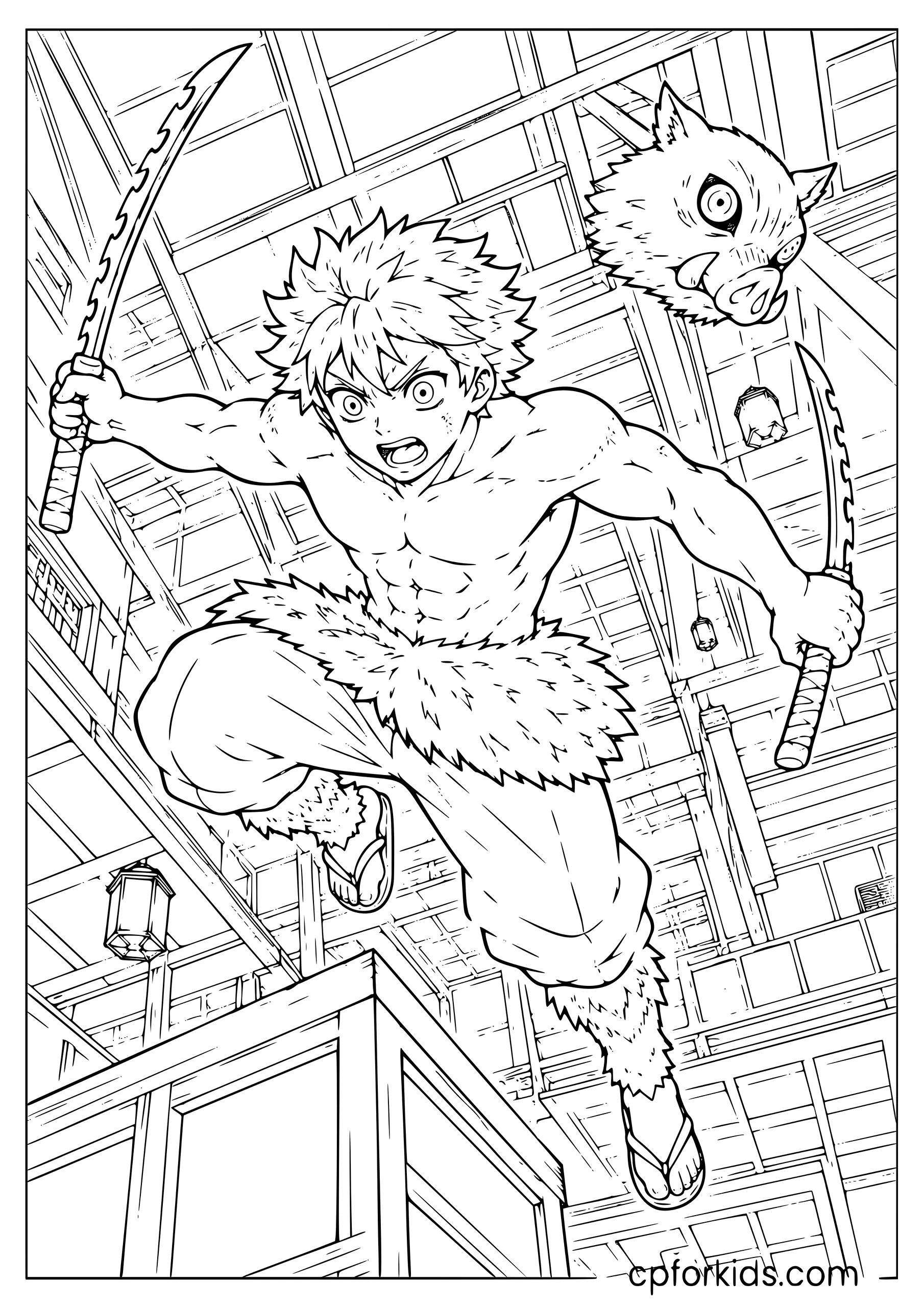 Inosuke in the Infinity Castle