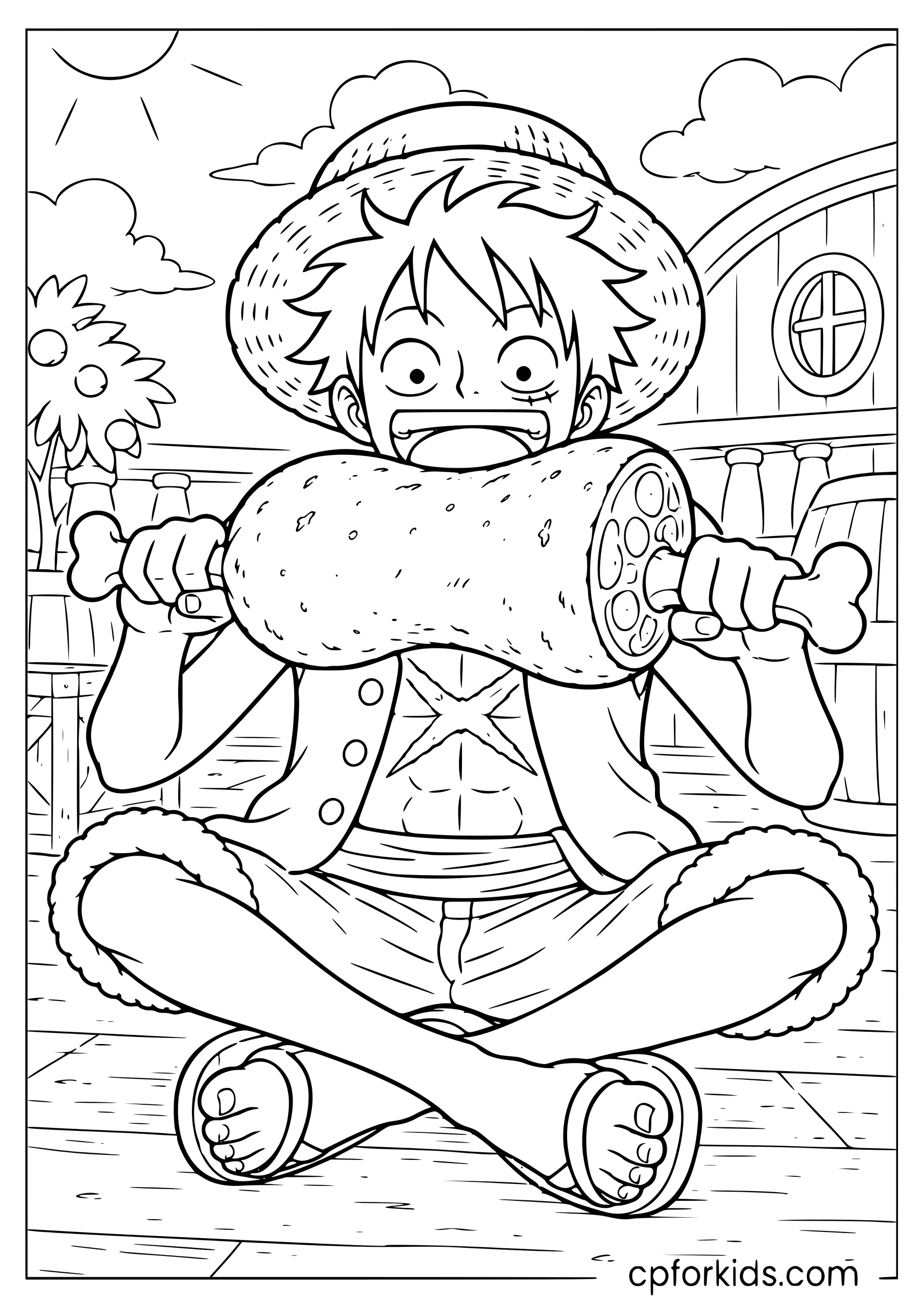 Luffy — Eating Meat