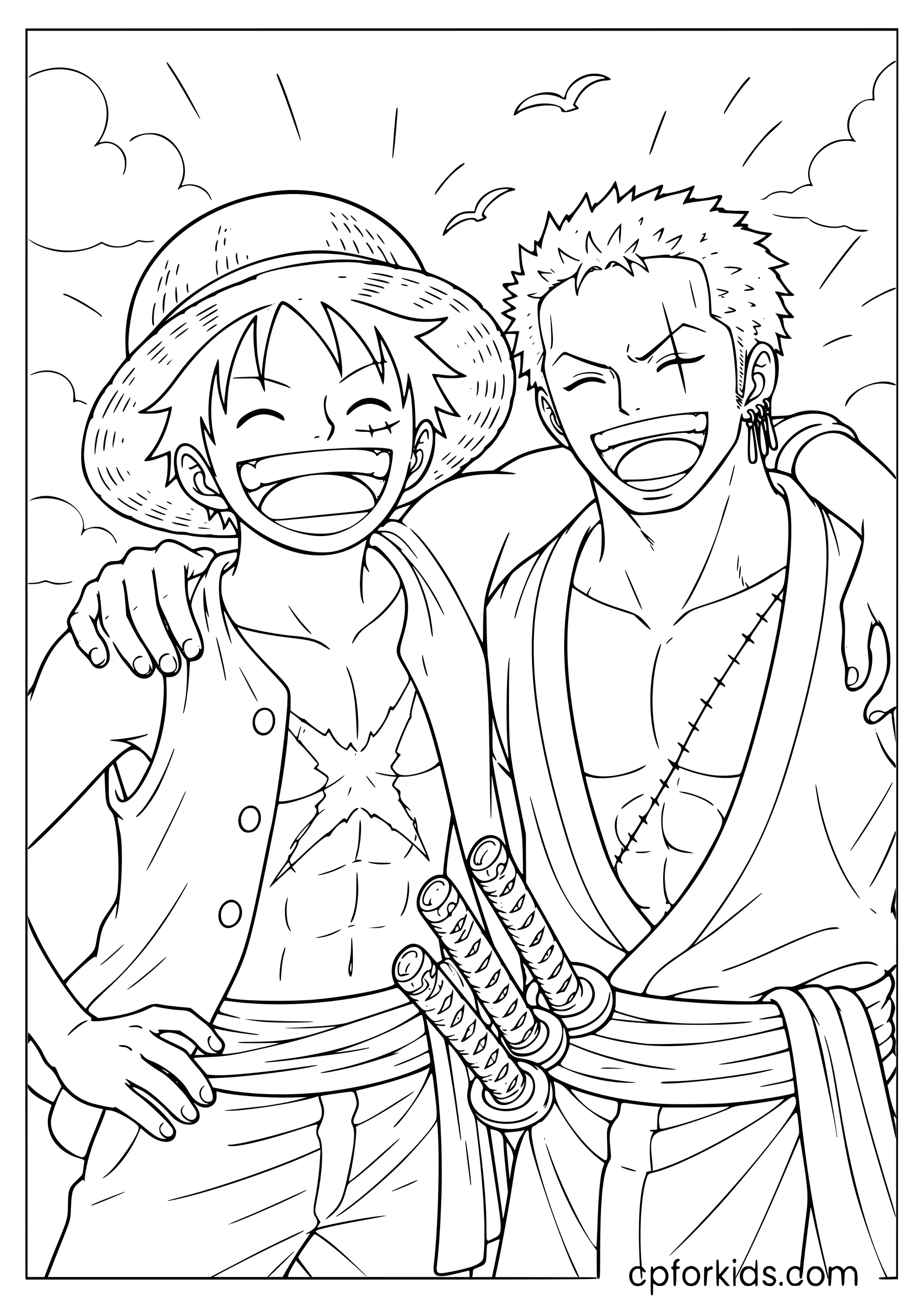 Luffy and Zoro — Laughing Together
