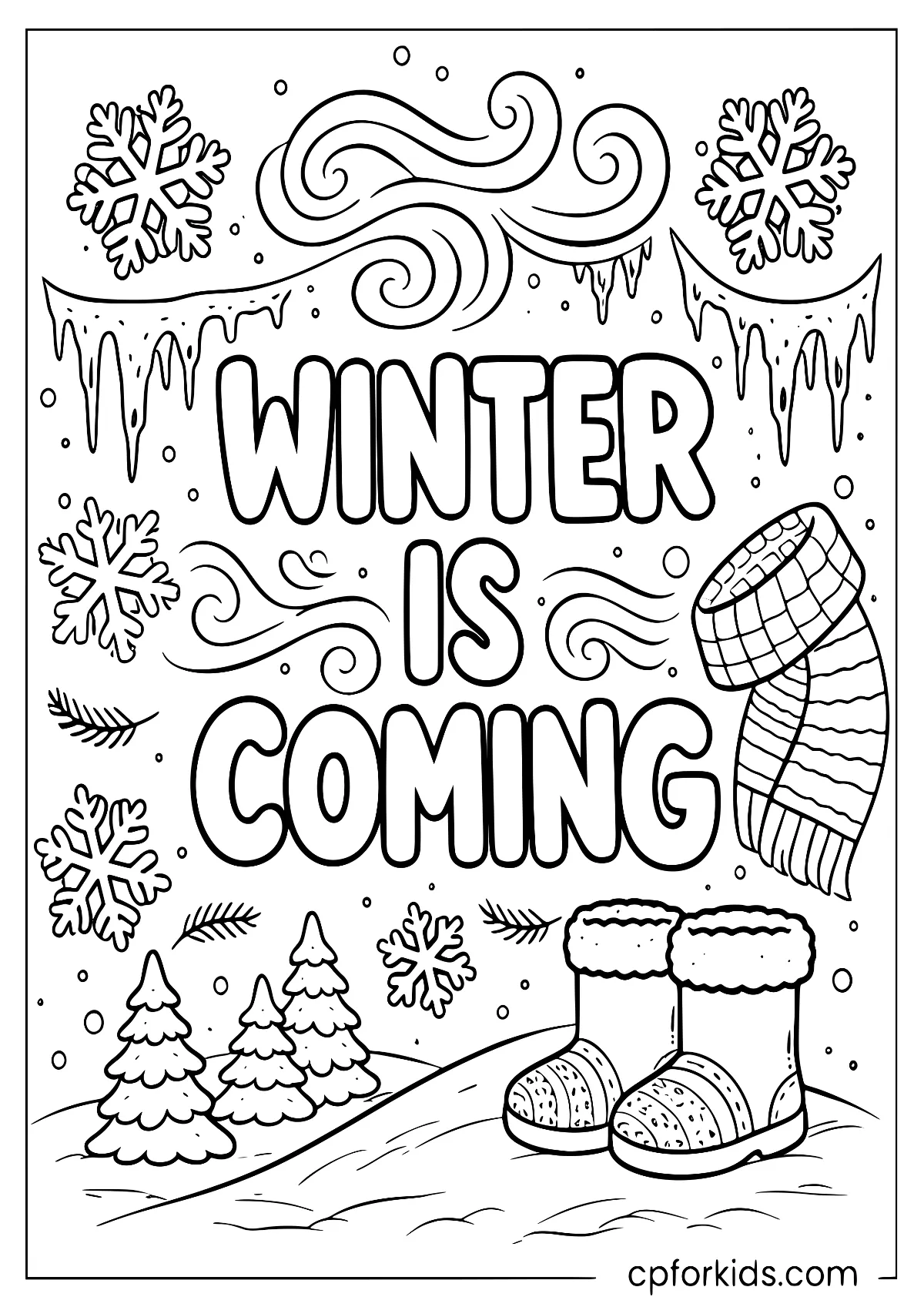 "Winter Is Coming" lettering design
