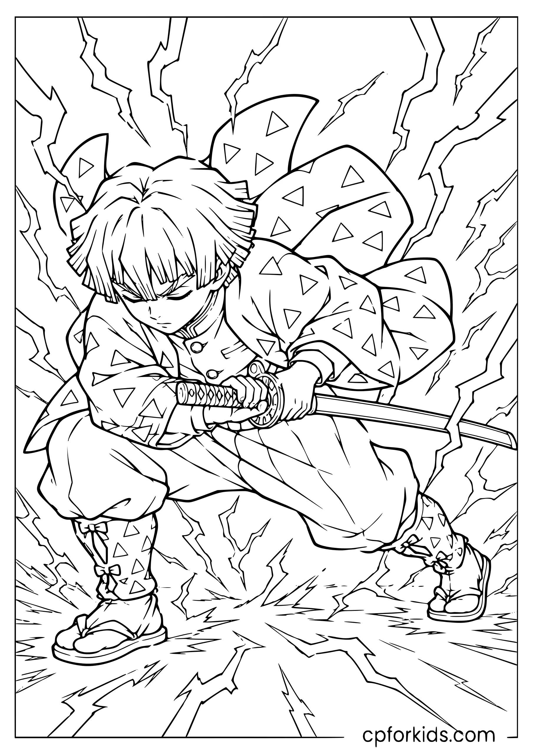 Zenitsu — Thunder Breathing Stance