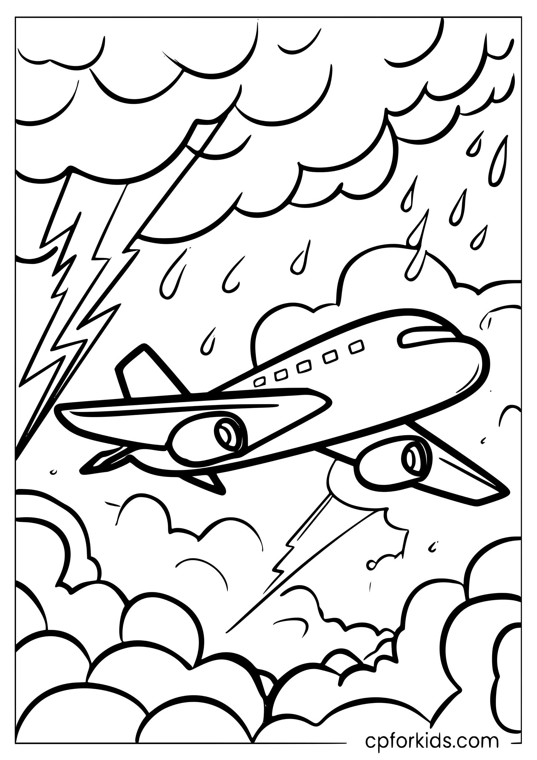 Airplane Through the Storm