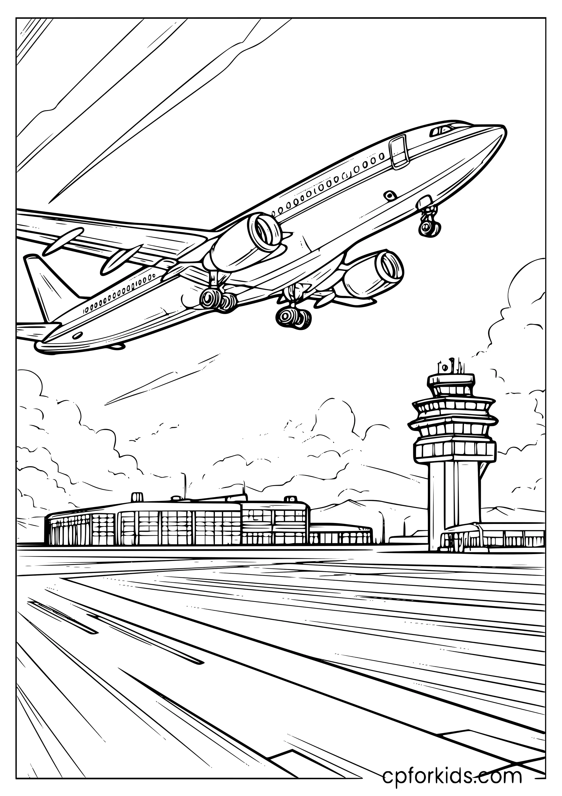 Airplane Taking Off From the Runway