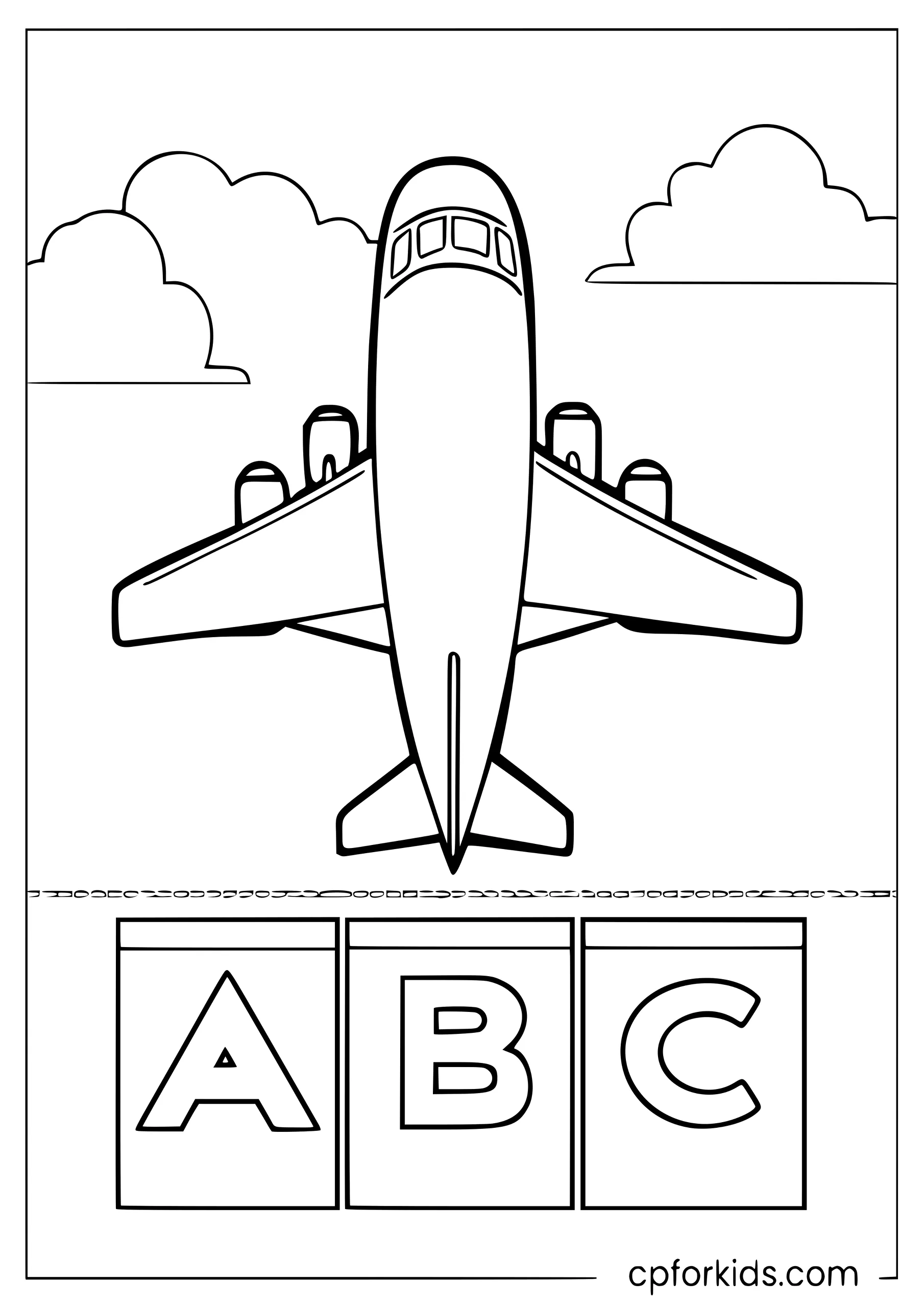 Alphabet Airplane for Preschool