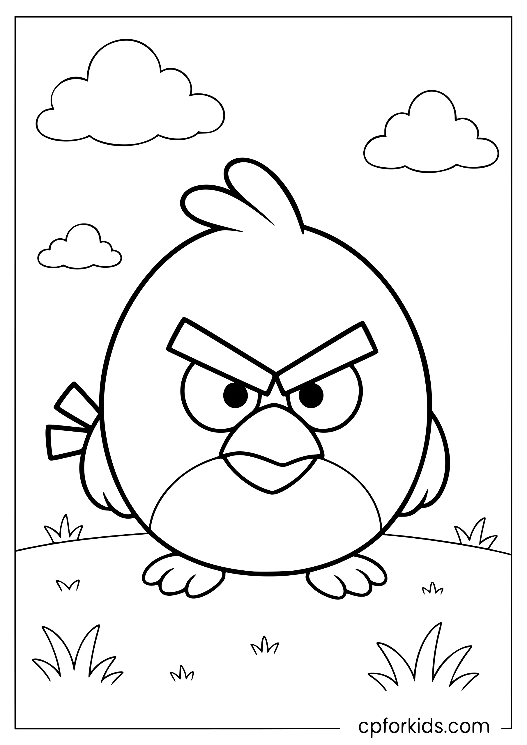 Red Angry Bird Classic Pose