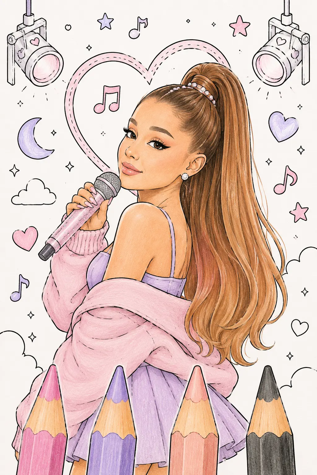 Ariana Grande Coloring Pages