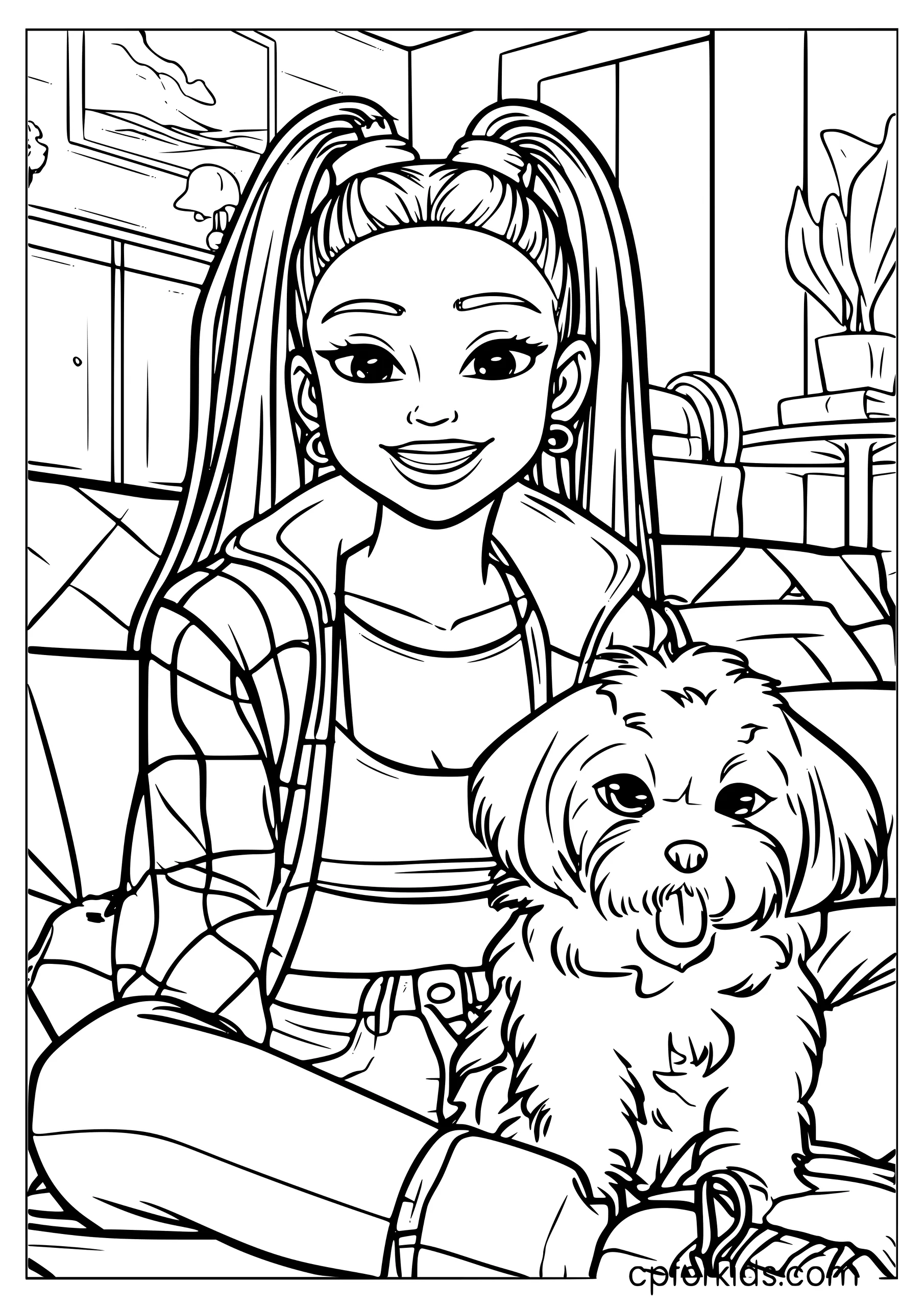 Ariana and Her Puppy