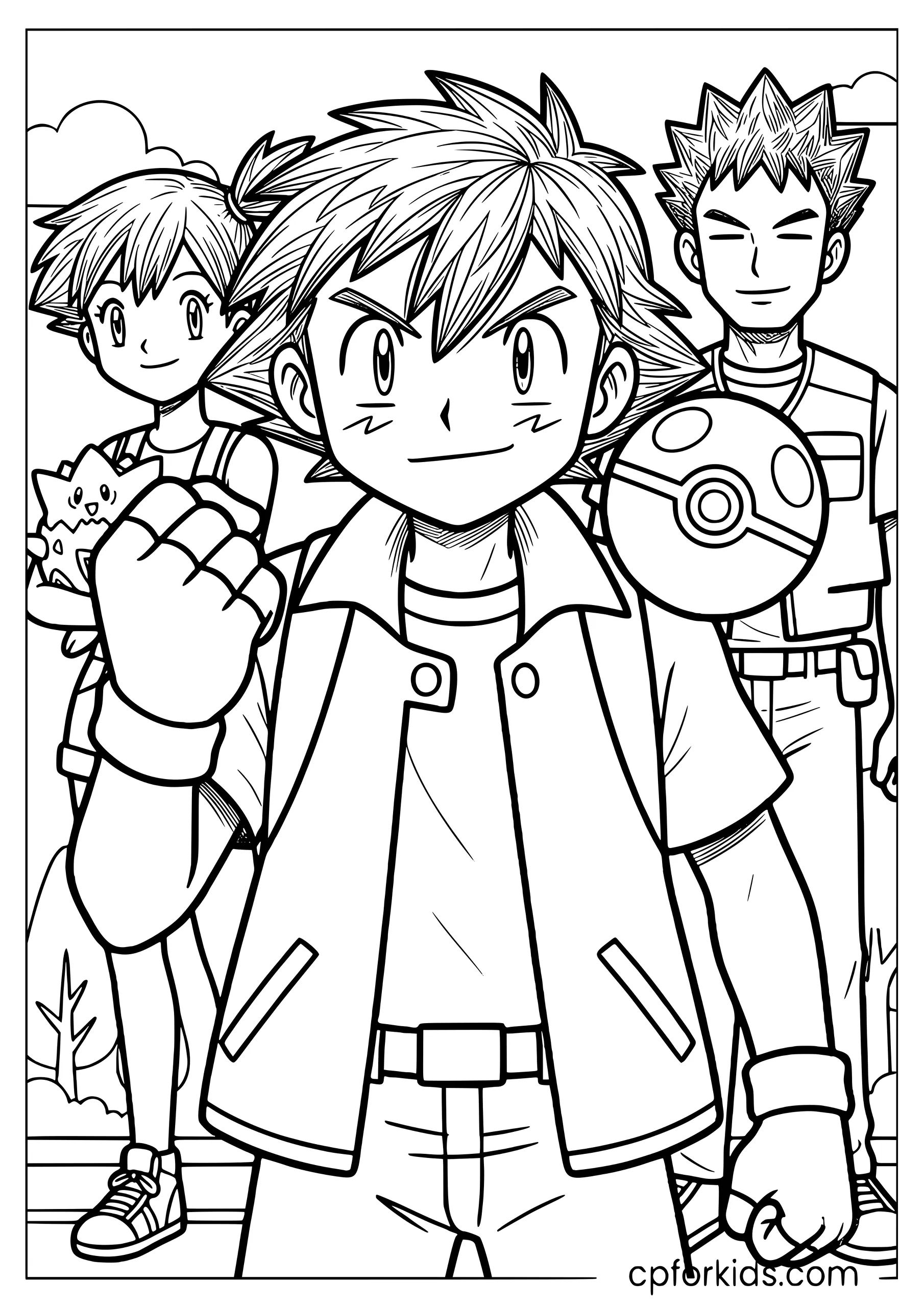Ash, Misty, and Brock — The Original Team